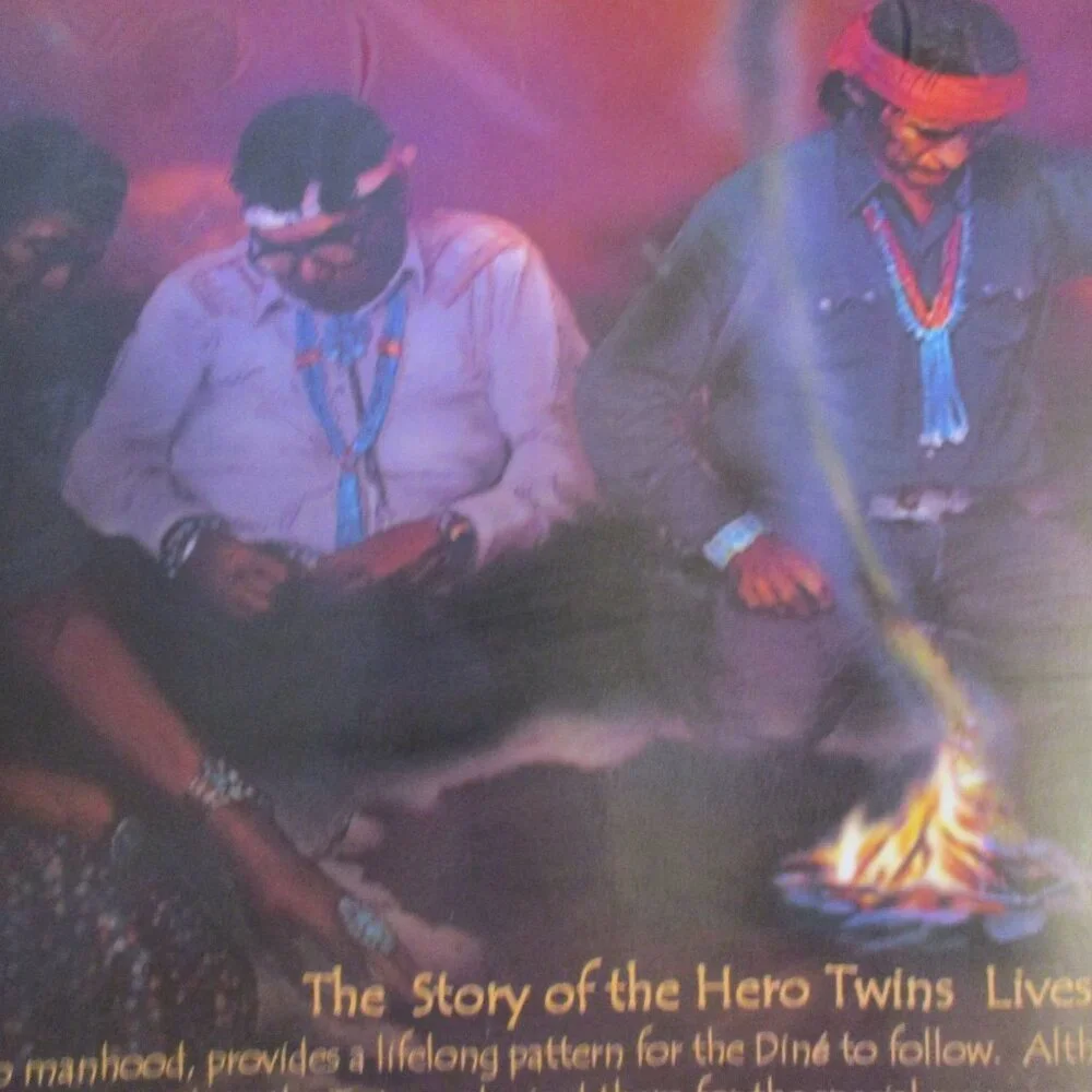 Vintage 'The Story of the Hero Twins Lives Own' Story Art Print Charles Yanito